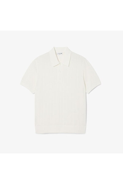 Lacoste Erkek Classic Fit Kısa Kollu Polo Yaka Beyaz Triko