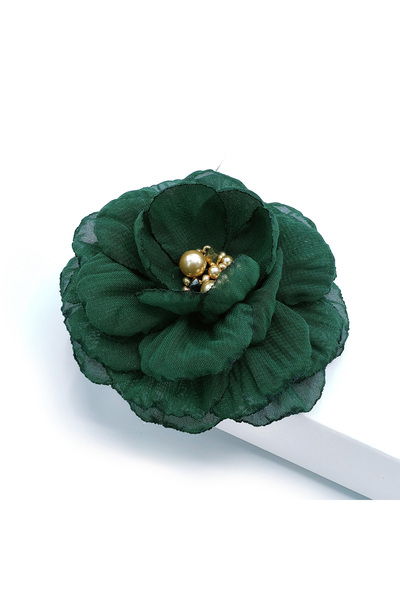 Corizmi Broșă elegantă floare de 8.5 cm din voal, handmade, Delight