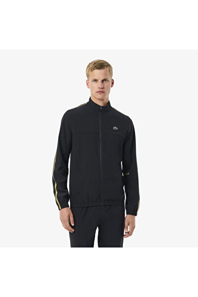 Lacoste Tennis X Novak Djokovic Men's Regular Fit Zippered Black Tracksuit Set