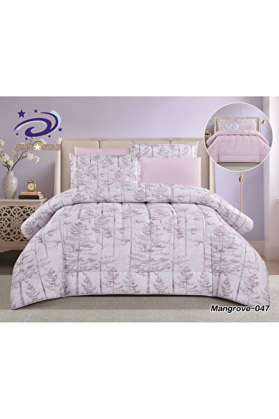 Asia High-quality 6-piece printed double quilt set - multi-colored