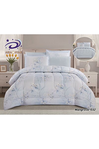 Asia High-quality 6-piece printed double quilt set - multi-colored