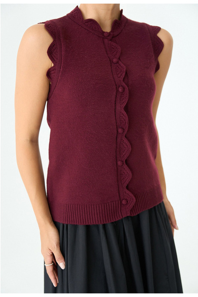 studio fashion 1988 Women's Design Lace Mesh Premium Knitwear Vest