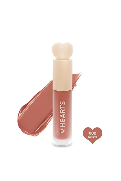 Hearts هارتس احمر شفاه سائل مطفي ناتورال 002 Liquid Matte Lipstick Natural 002