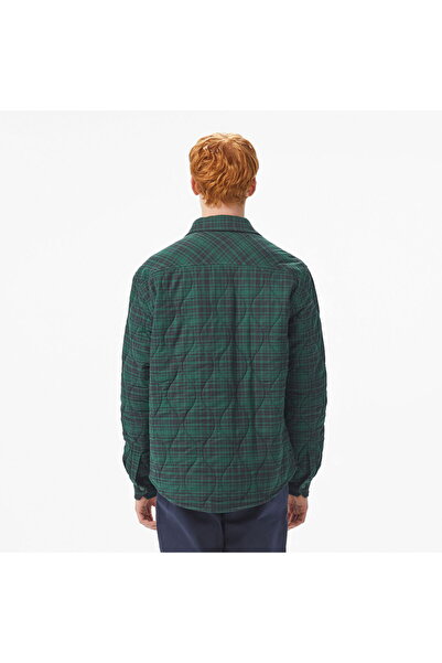 Lacoste Men's Relaxed Fit Checkered Green Shirt