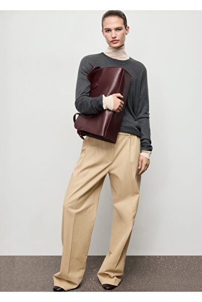 MANGO Woman İnce triko yuvarlak yaka kazak