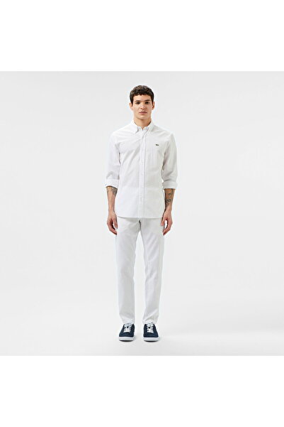 Lacoste Men's Slim Fit Buttoned Collar White Shirt