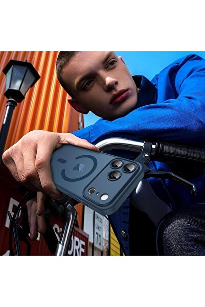 m.tk moveteck iPhone 17 Pro Max Kılıf Mat Magsafe Şarj Özellikli Hassas Butonlu Lansman Renkli Yumuşak Kenarlı