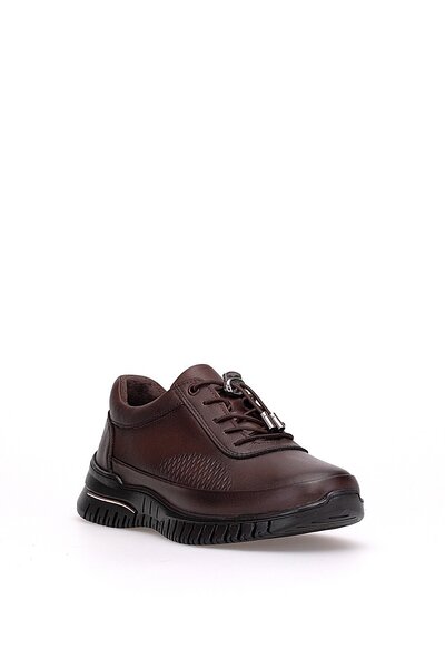 Voyager 9407 Γυναικεία παπούτσια casual από γνήσιο δέρμα καφέ