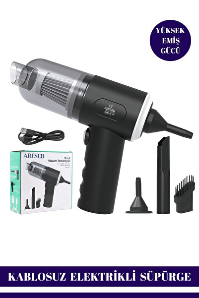 TE DÜKKAN Taşınabilir Kablosuz Elektrikli El Süpürgesi- Ev, Ofis, Araba ,Klav...