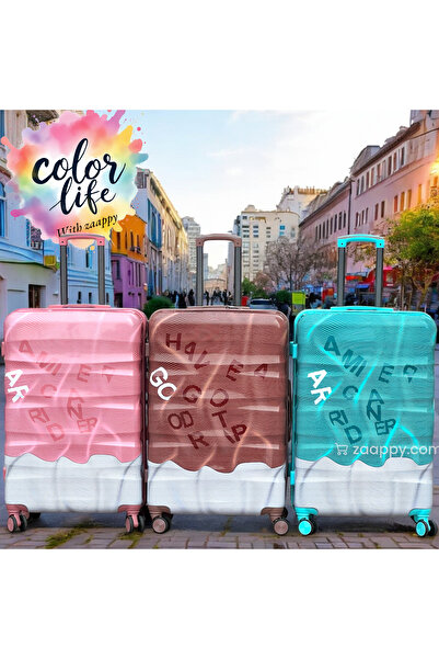 ZAAPPY Hard Shell PC Colorful Printed 3 PCS Set (20/24/28 inch) Lightweight, Combination Lock
