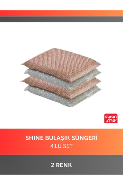 Cleanshe Shine Inox Sünger 4'lü Set