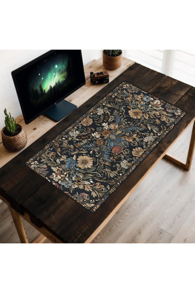 KONUKHOUSE Çicek Desenli Dekoratif Mausepad 40x80