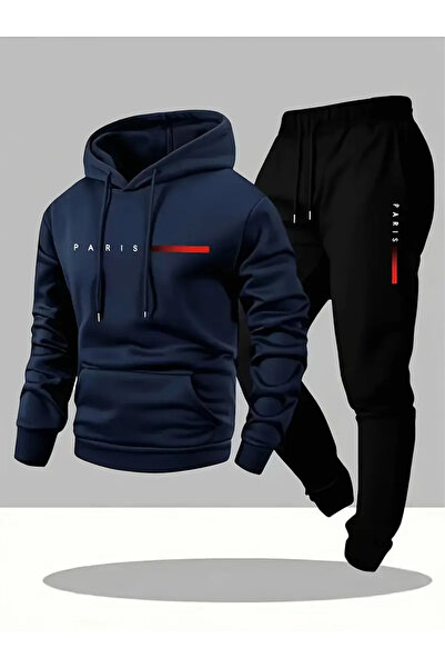 bellanova طقم هودي وبنطلون رياضي مطبوع من باريس