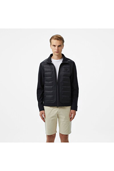 Lacoste Erkek Dik Yaka Kapitone Siyah Mont