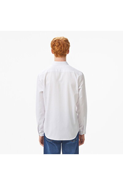 Lacoste Men's Slim Fit Buttoned Collar White Shirt
