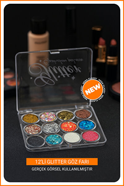 GXMPRO 12'li Glitter Far Paleti