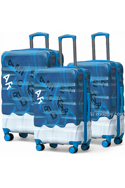 ZAAPPY Hard Shell PC Colorful Printed 3 PCS Set (20/24/28 inch) Lightweight, Combination Lock