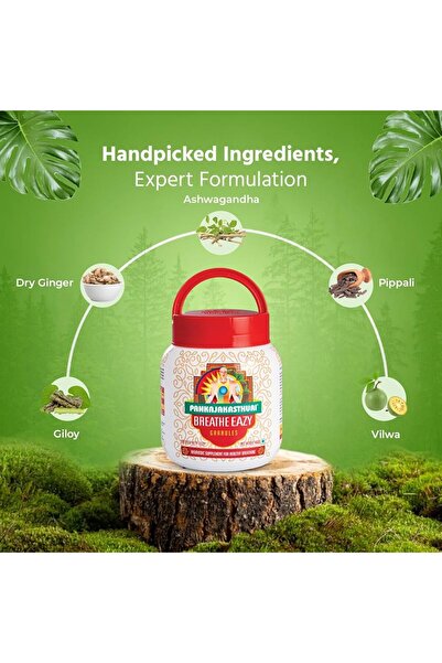 PANKAJAKASTHURI حبيبات هيربالز بريذ إيزي لعلاج اضطرابات التنفس - ٤٠٠ غرام