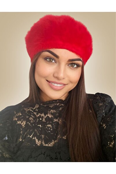 Confortino Elegant beret hat made of Angora wool - UNIVERSAL size