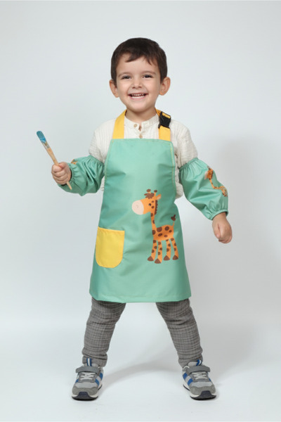 YHH Kids Sıvı Geçirmez Çocuk Aktivite Önlüğü ve Kollukları – 2-10 Yaş, Ayarlanabilir Boyama Önlüğü