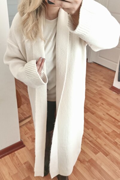 MADAMMERY Shawl Collar Thick Long Fit Cardigan