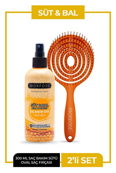 Morfose Süt+bal saç bakım sütü+oval saç tarağı(turuncu)