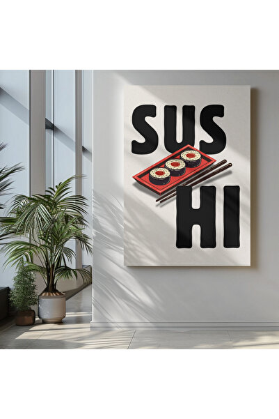 Funzee Poster cu sushi – Decorare pentru bucătărie, decorare colorată și dist...