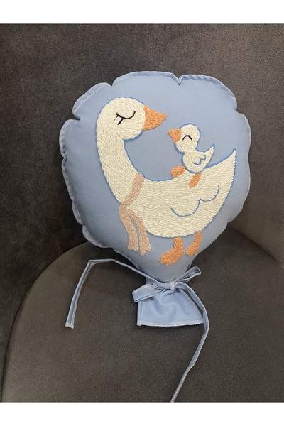 Bebek Takı Yastığı,(Balon Yastık -İç Dolgulu)punç nakışlı isme özel,hediyelik,bebek kırlent