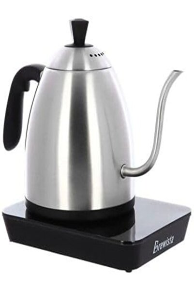 Generic Electric Gooseneck Kettle Brewissta Artisnn, Silver, Temperature Control with Base