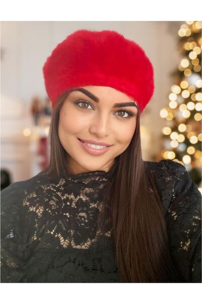 Confortino Elegant beret hat made of Angora wool - UNIVERSAL size