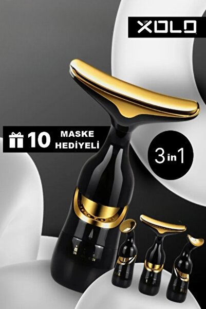 xolo 4D Tam Yüz Gıdı Boyun Alın Yanak Burun Masaj ve Serum Krem Yedirme Cihaz...