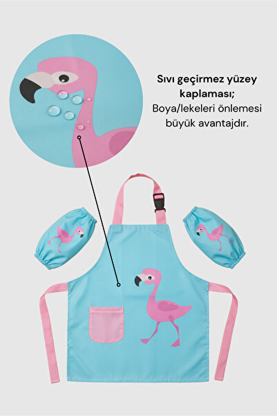 YHH Kids Sıvı Geçirmez Çocuk Aktivite Önlüğü ve Kollukları – 2-10 Yaş, Ayarlanabilir Boyama Önlüğü