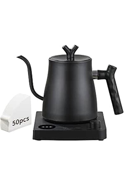 Generic Smart Electric Gooseneck Kettle 1000ML, Stainless Steel inner, 40-100℃ LED Temperature Control, 10