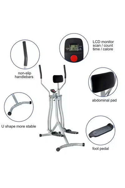 Fitness World Fitness exercise machine with an electronic screen to measure time and speed, carrying a weight of 100 kg