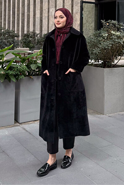 Ovn. Shani Peluş Kaban - Siyah