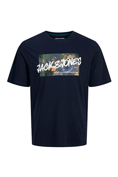 Jack & Jones Ανδρικό T-Shirt Jack Jones 12269324 Μπλε Σκούρο Μπλε