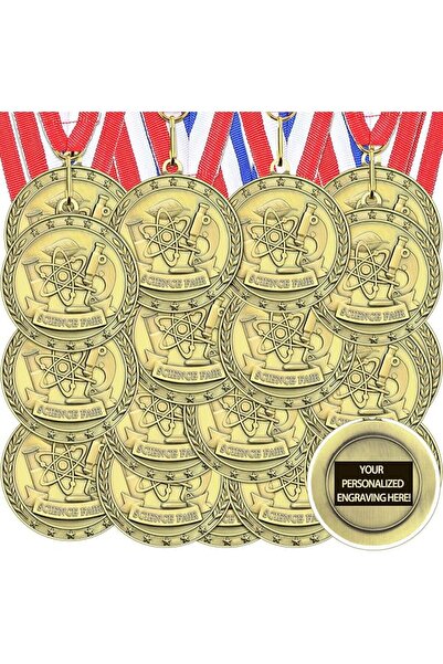 Generic 36 قطعة من ميداليات جوائز MVP مع شرائط رقبة من المعدن الذهبي وميدالية...