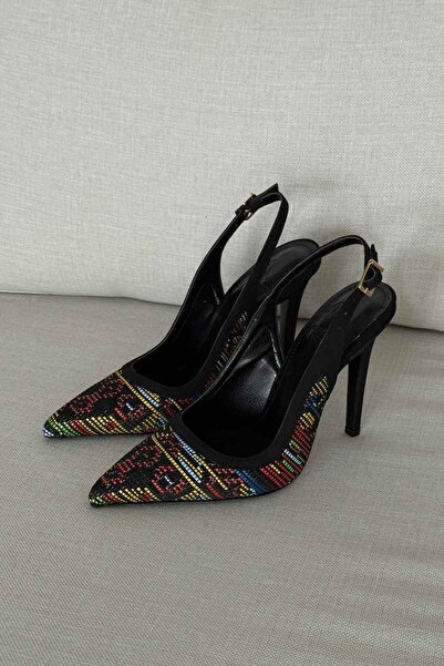 AYAKKABI PRENSİ Echo Black Color with Pattern