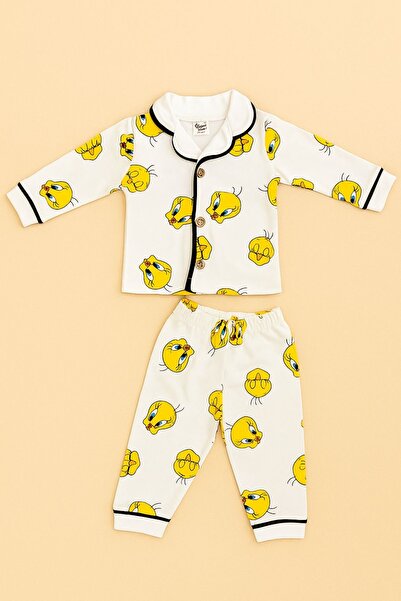 AKİ MODA KİDS Kız erkek bebek unısex pijama takımı