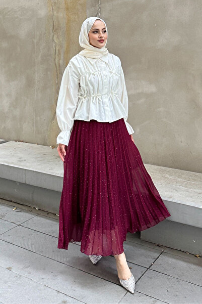 Ovn. Fiyonklu Büzgülü Gömlek - Ekru