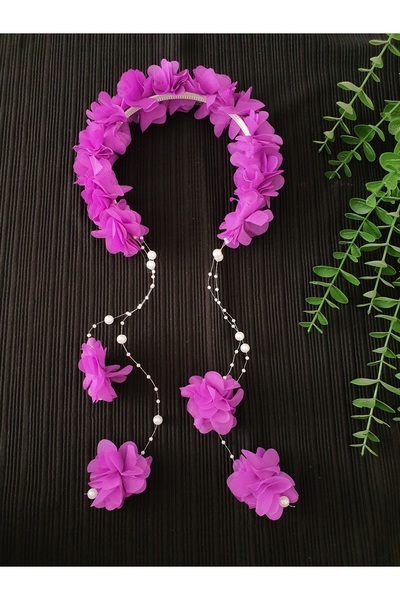 Flower Pearl Crown, Henna Crown, Puerperant Crown, Ceremony and Fun Crown
