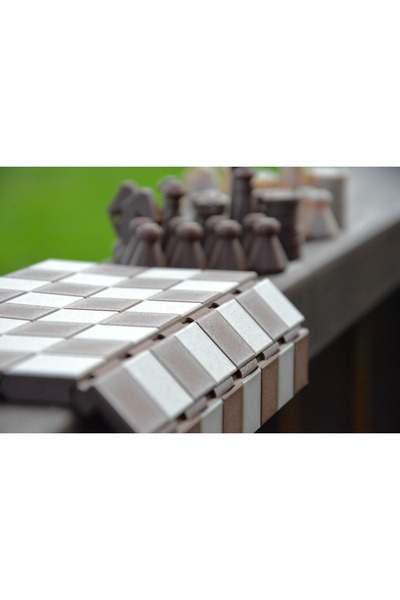 URAZ 3D BASKI ATOLYEM SATRANÇ SİYAH BEYAZ 17,5 X 17,5 cm