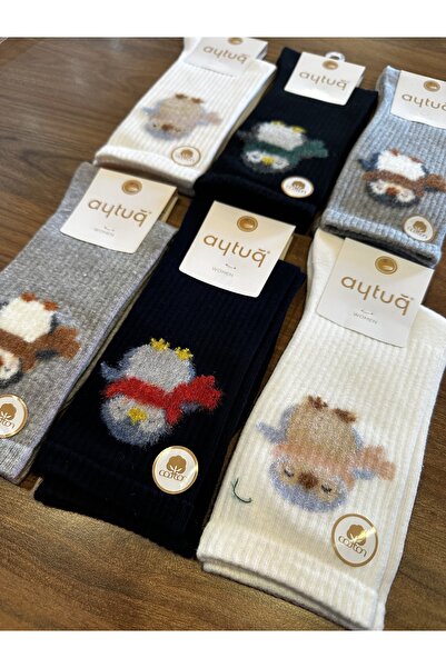 Aytuğ Premium Seamless Comfortable Cotton Penguin Socks 6 Pack