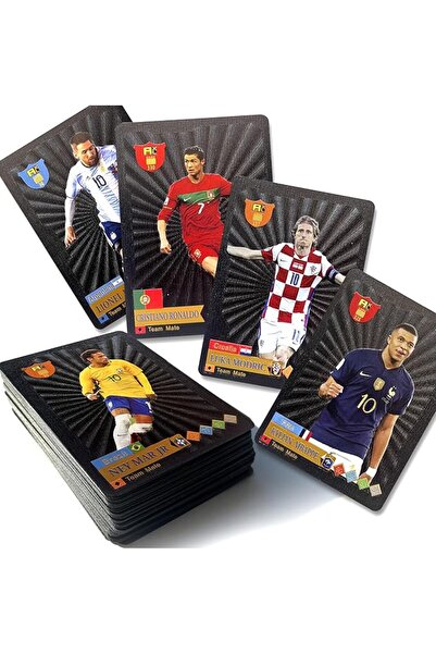 Generic National Team Club Soccer Star Card,UEFA Champions League,Soccer Trading Card,Black Gold Foil Cards,