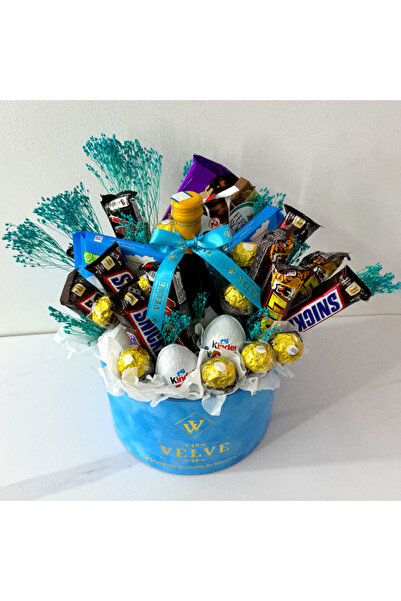 velve Συσκευασία Delice, σε μπλε βελούδινο κουτί, Prosecco La Gioiosa, επιλογ...