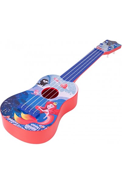 MalPlay Chitara pentru copii Malplay, cu 4 corzi metalice, plectru din plasti...