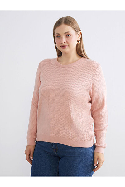 LC Waikiki Λαμπερές επιλογές από το Shining Store |   Γυναικείο πλεκτό πουλόβερ με λαιμόκοψη με αυτοσχεδιασμό