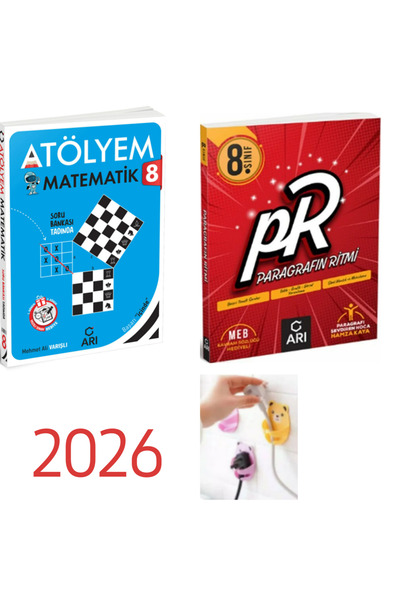 Arı Yayıncılık 8.SINIF ATÖLYEM MATEMATİK + PARAGRAFIN RİTMİ SORU BANKALARI SE...