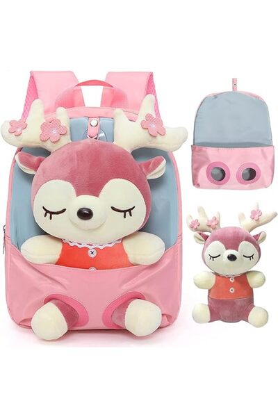 Generic Stuffed Animal kids Plush Backpack, Lovely Toddler Backpack, Cartoon Preschool Purse for Kids, Suita