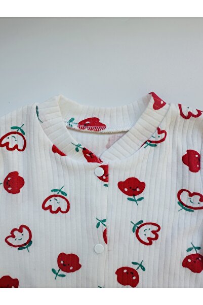 Vivolas Newborn Rose Patterned Romper Baby Girl - 0-6 Months